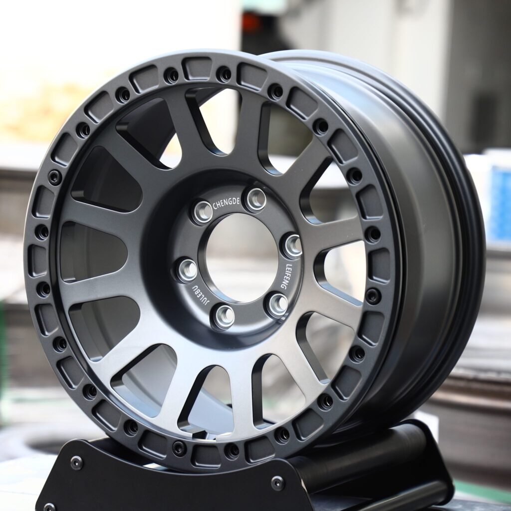 Toyota Tacoma wheels – Light Gunmetal / Gray, angled view