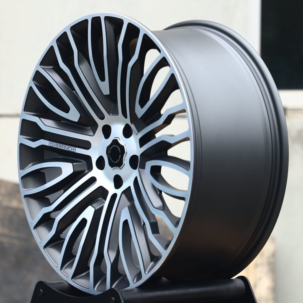 5x130 wheels – Light Gunmetal Machined Face, side view