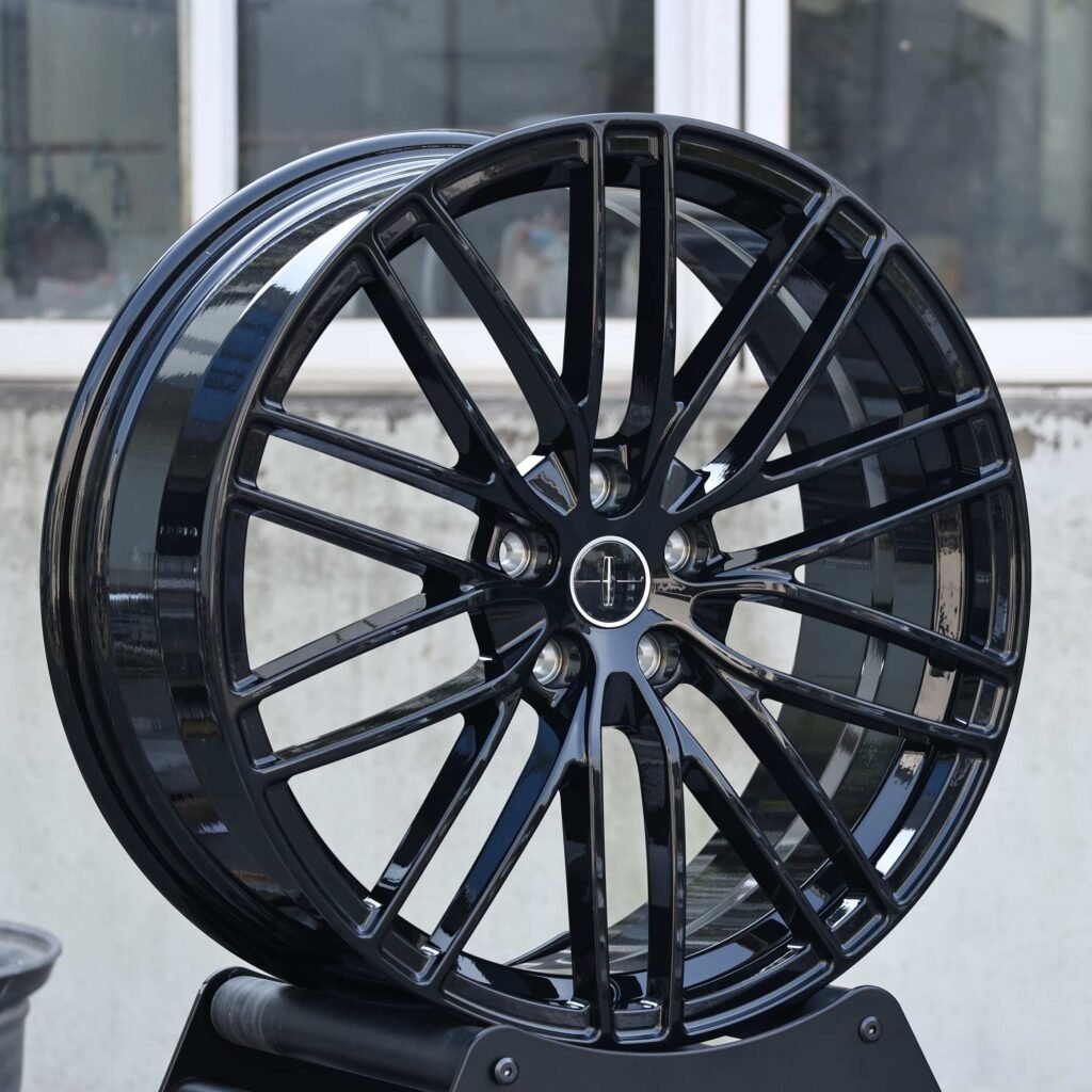 Lincoln Style Matte Silver 10 Y-Spoke Forged Wheels - Lincoln Continental / Lincoln Aviator Fitment (5-Lug) view 3