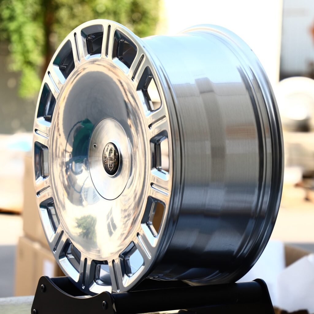5x120 wheels – Silver Full-Face, side view