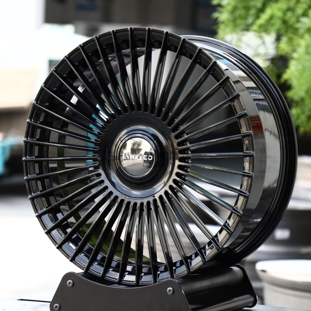 Lynk & Co Style Gloss Black Multi-Spoke Forged Wheels - Lynk & Co 01 / Volvo S60 Fitment (5-Lug) view 2