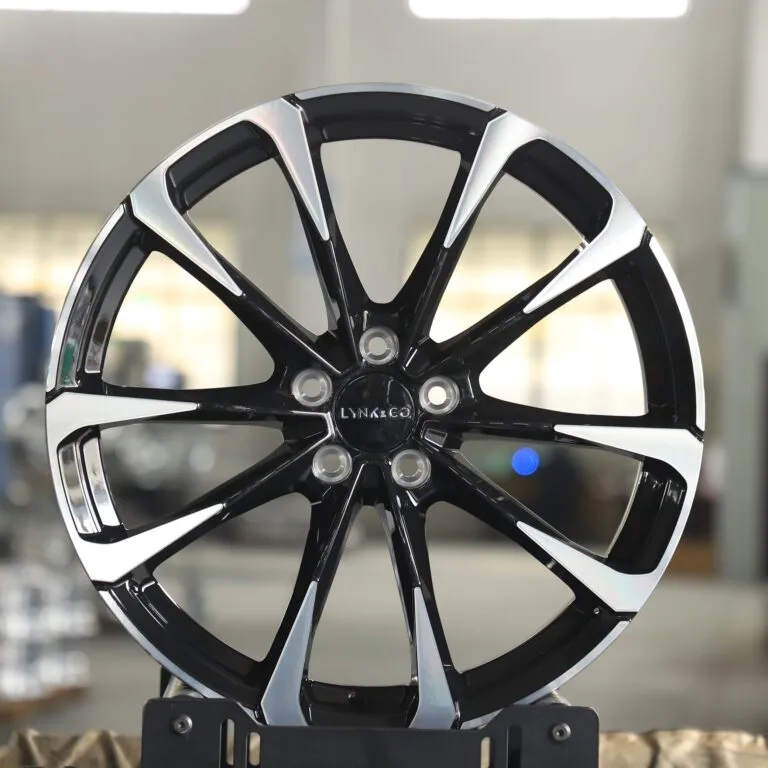 Lynk & Co 01 wheels – Gloss Black 10-Spoke Machined Face (Lynk & Co OEM-Style), front view