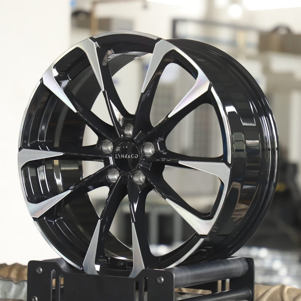 Lynk Gloss Black 10-Spoke Machined Face Forged Wheels - Volvo XC60 Fitment (5-Lug) view 3
