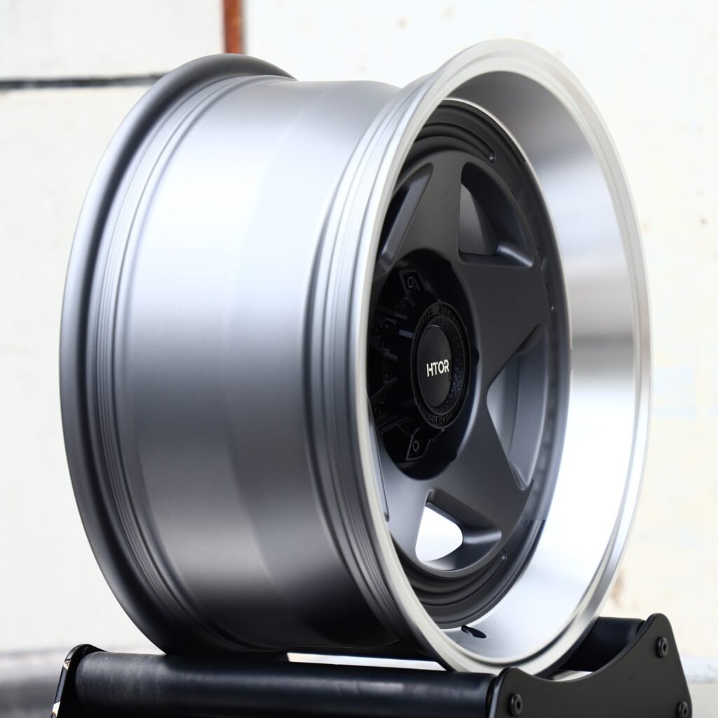 Toyota Tacoma wheels – Machined Silver 6-Spoke, angled view