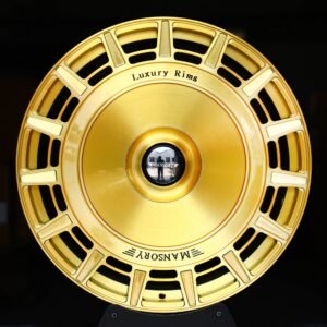 Mansory Gold Slotted Dish Forged Wheels – Rolls-Royce Cullinan / Mercedes-Benz G-Class Fitment (5-Lug)