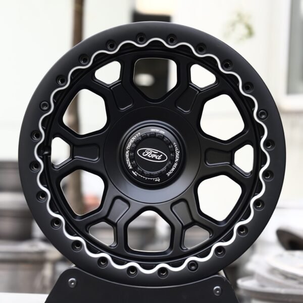 Ford F-150 wheels – Matte Black 10-Spoke, front view