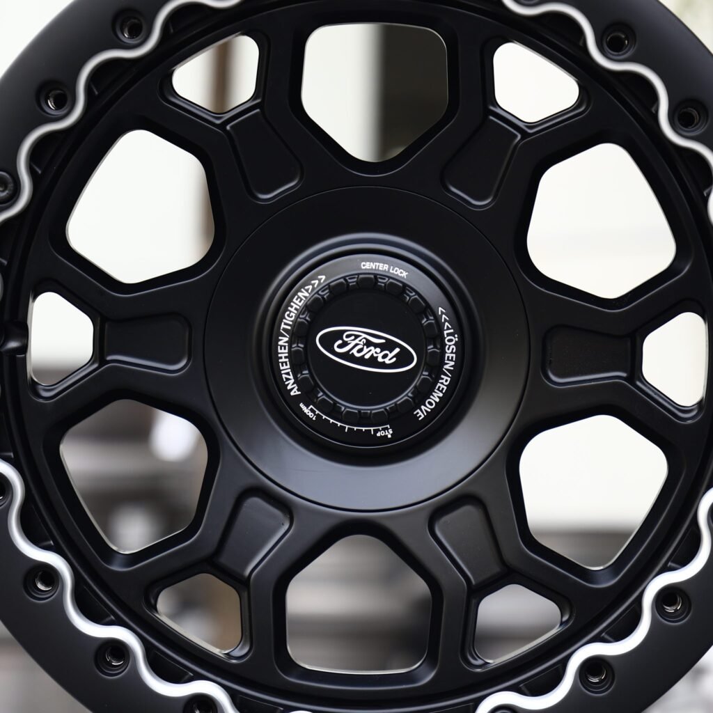 Ford Ranger wheels – Matte Black 10-Spoke, lip and barrel detail