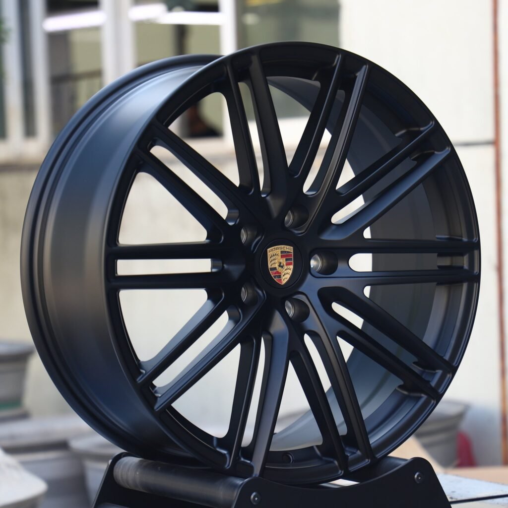 5x114.3 wheels – Matte Black 10 Y-Spoke, side view
