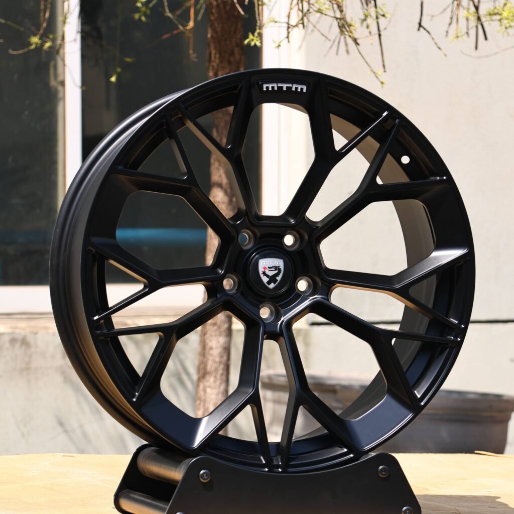 Matte Black 10 Y-Spoke Petal Forged Wheels - Audi A6 / BMW 5 Series Fitment (5-Lug) view 2