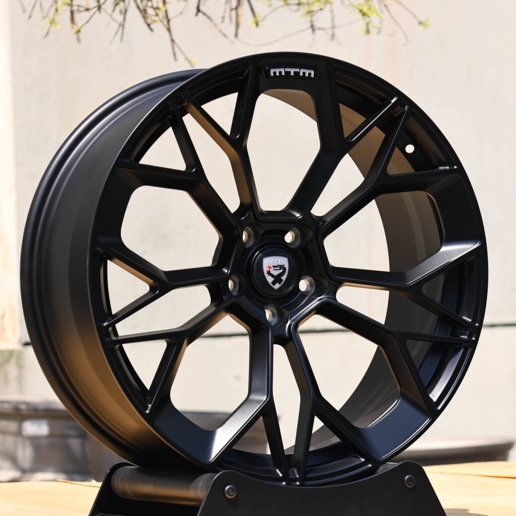 Matte Black 10 Y-Spoke Petal Forged Wheels - Audi A6 / BMW 5 Series Fitment (5-Lug) view 3