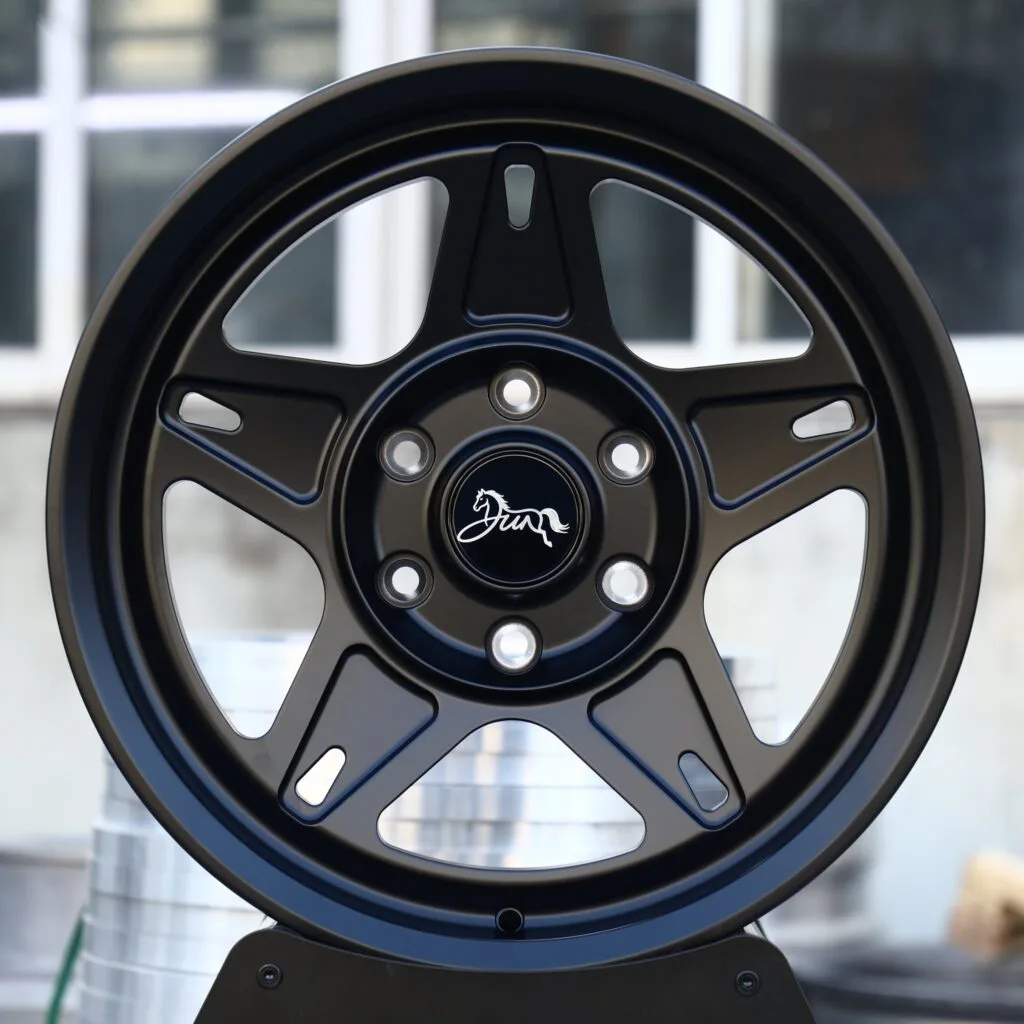 Ford F-150 wheels – Matte Black 5-Spoke Deep Dish, front view
