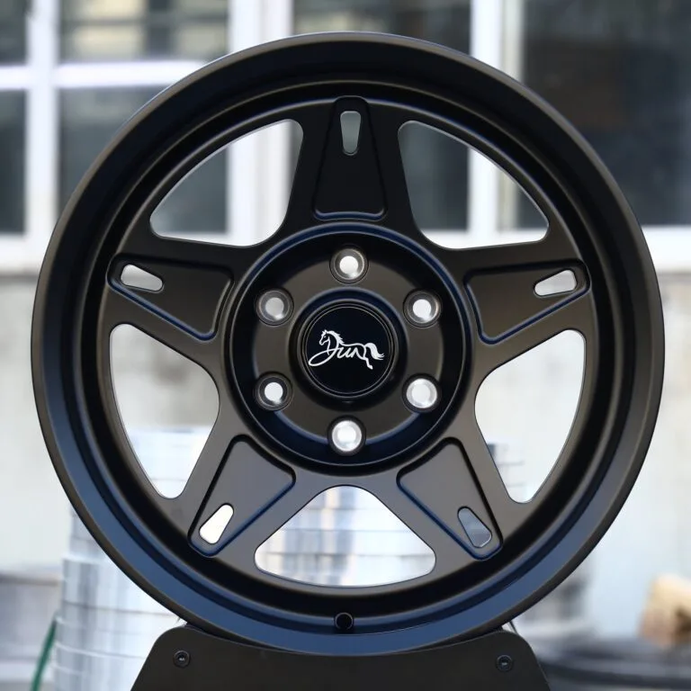 Ford F-150 wheels – Matte Black 5-Spoke Deep Dish, front view
