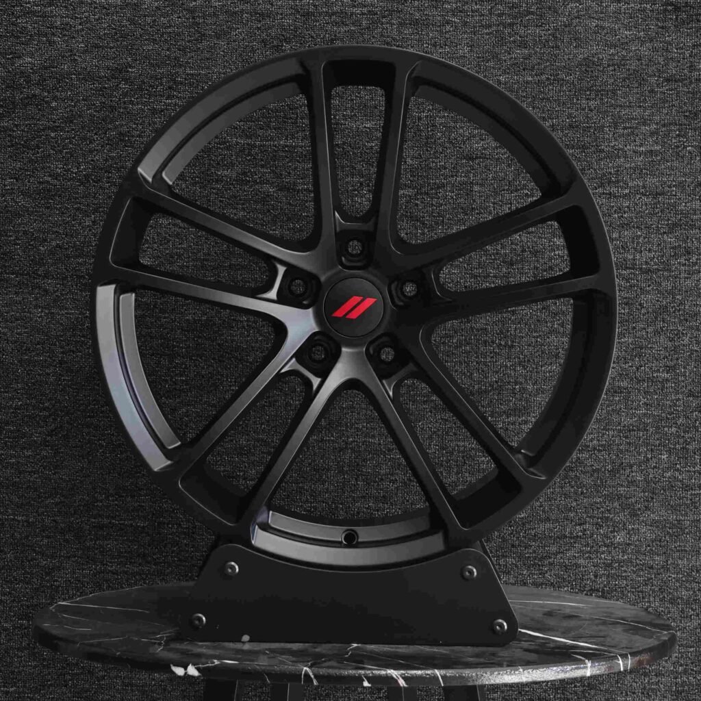 Matte Black 5-Spoke Forged Wheels - Audi A6 / BMW 5 Series Fitment (5-Lug) Monoblock forged wheel