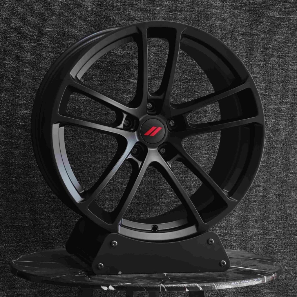 Matte Black 5-Spoke Forged Wheels - Audi A6 / BMW 5 Series Fitment (5-Lug) view 2