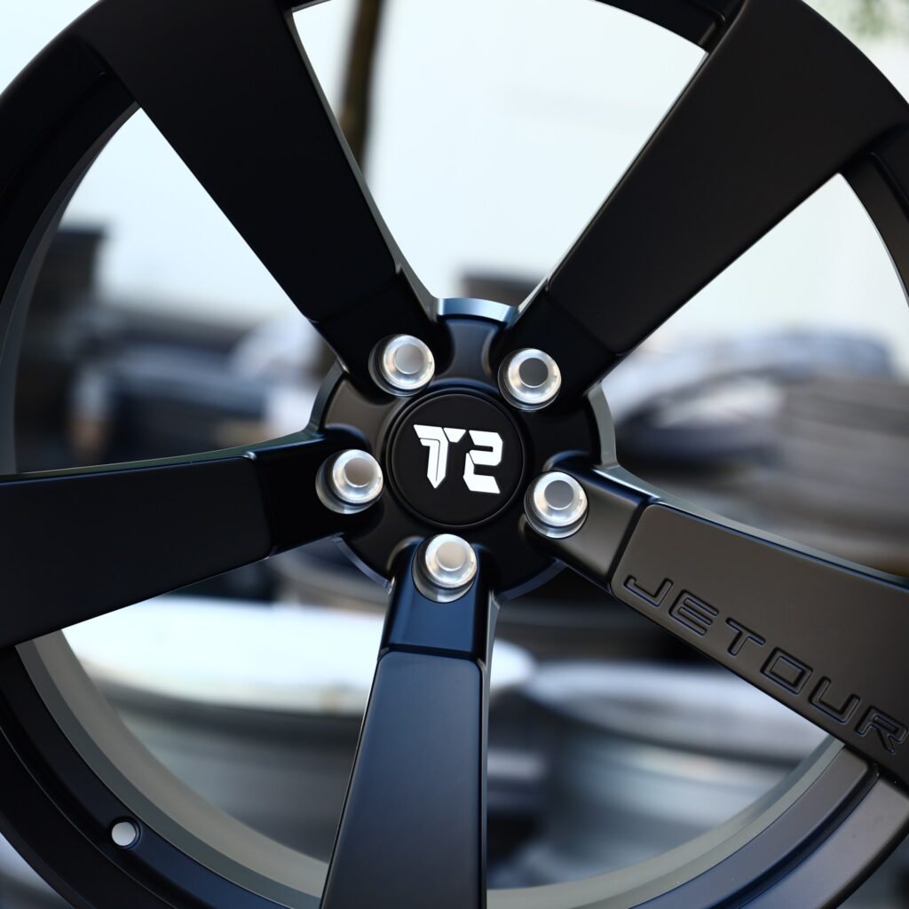 Toyota GR Supra wheels – Matte Black 5-Spoke, lip and barrel detail