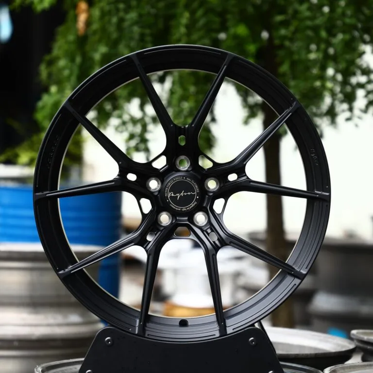 Porsche 911 wheels – Matte Black 5 Y-Spoke, front view