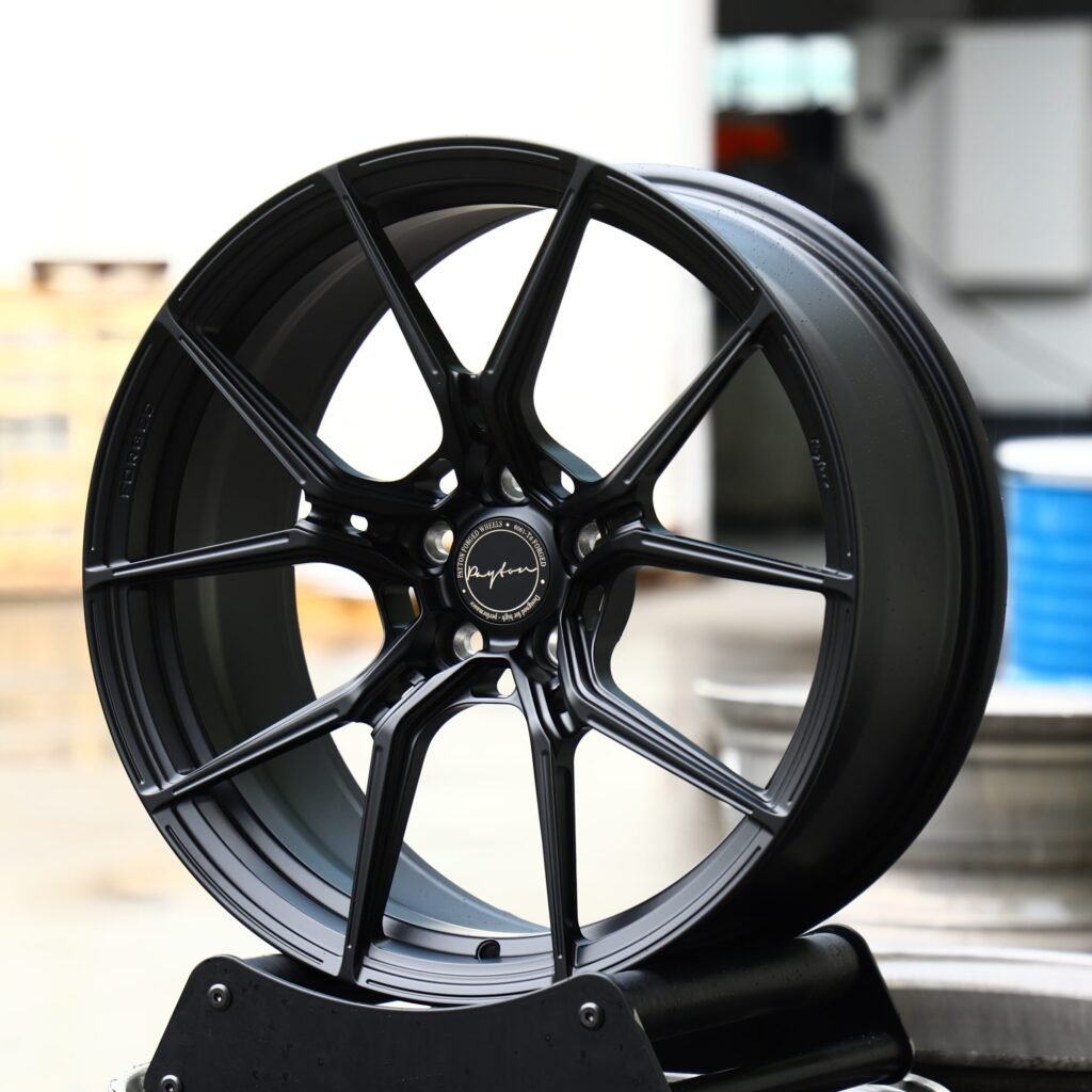 Matte Black 5 Y-Spoke Forged Wheels - Audi A6 / BMW 5 Series Fitment (5-Lug) view 3