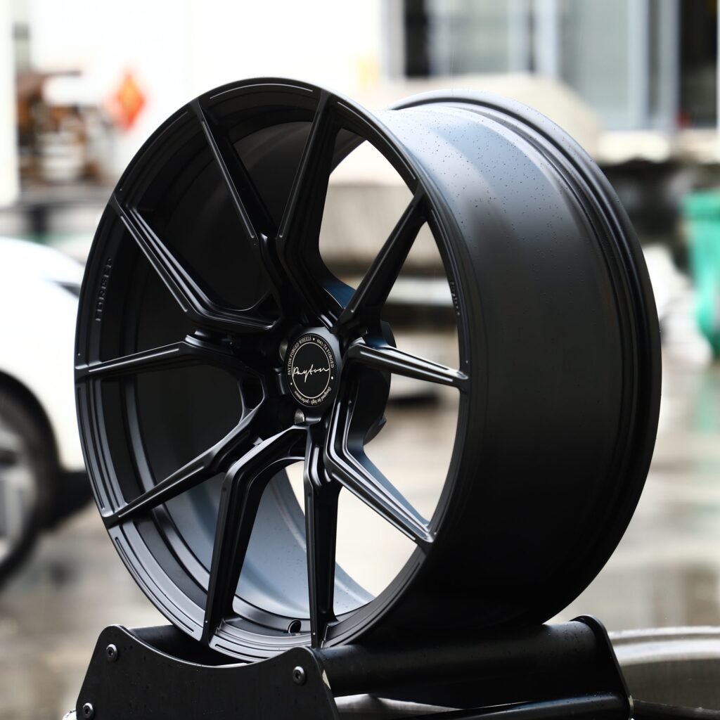 Matte Black 5 Y-Spoke Forged Wheels - Audi A6 / BMW 5 Series Fitment (5-Lug) view 4
