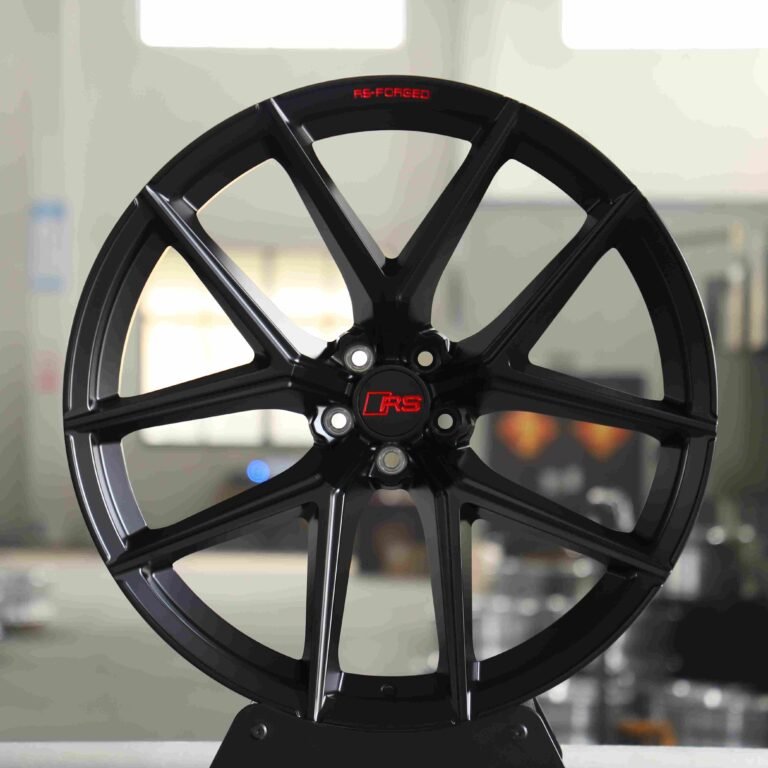 Tesla Model Y wheels – Matte Black 5 Y-Spoke, front view