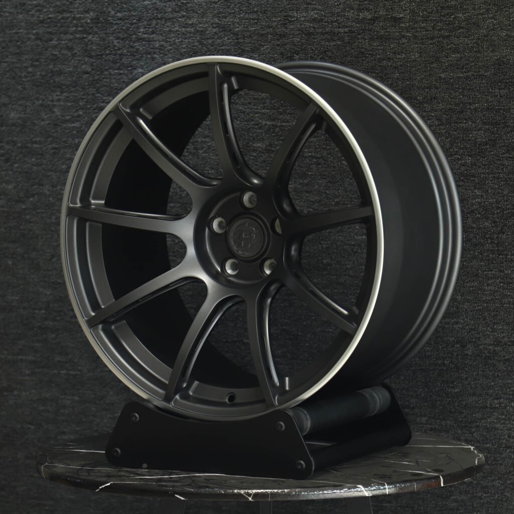 BMW M3 F80 wheels – Matte Black 9-Spoke, lip and barrel detail
