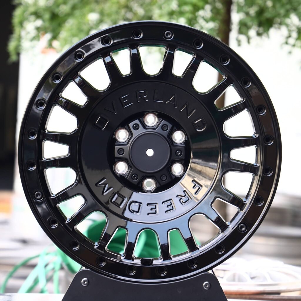 Ford F-150 wheels – Matte Black Full-Face, front view