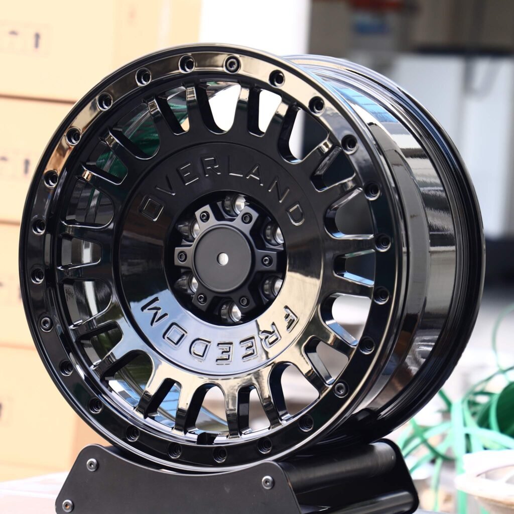 Chevrolet Silverado wheels – Matte Black Full-Face, angled view