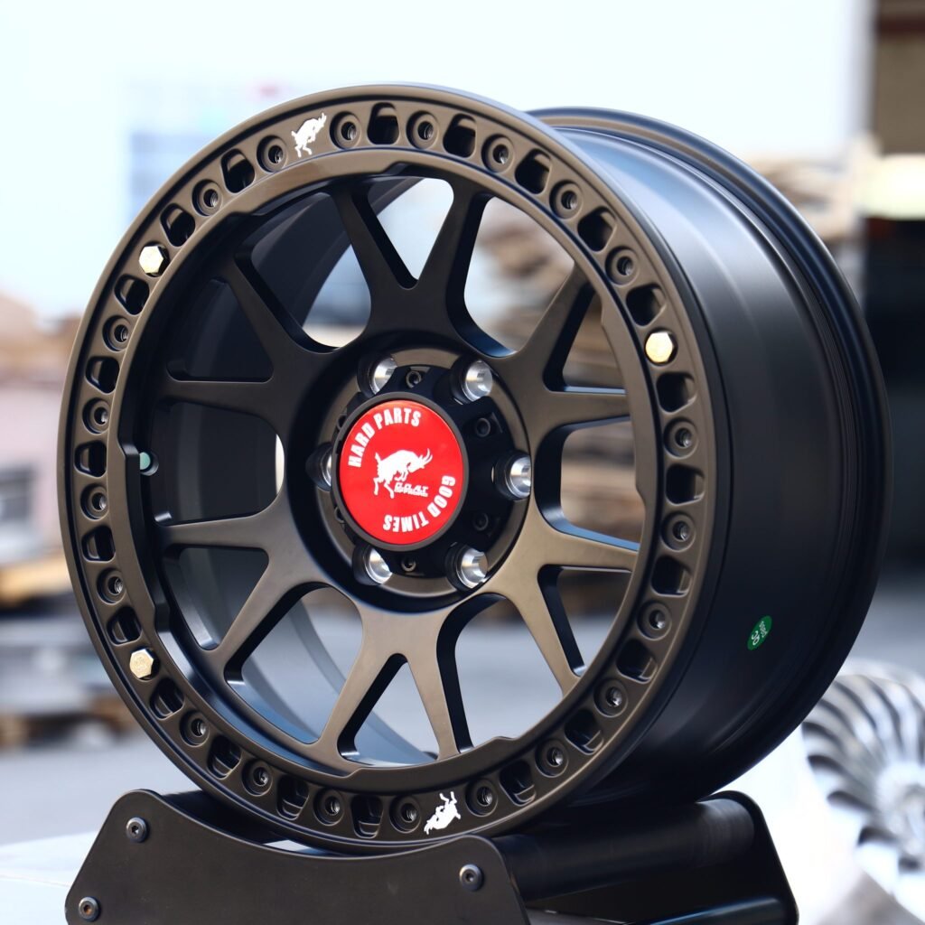 Chevrolet Silverado wheels – Matte Black, angled view