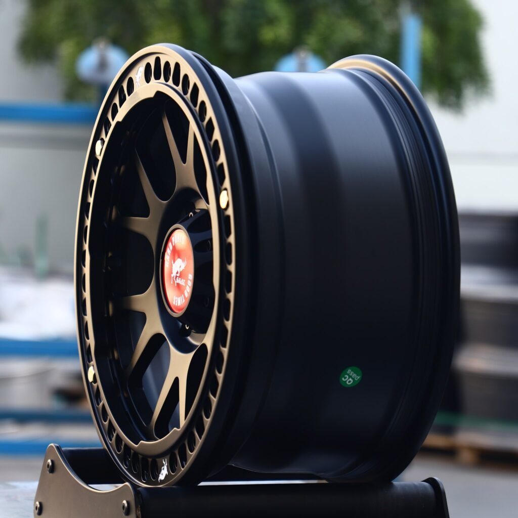6x135 wheels – Matte Black, side view