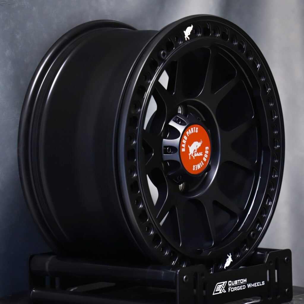 6x135 wheels – Matte Black, side view