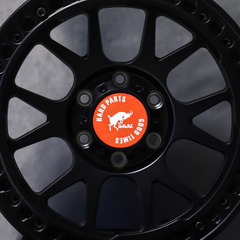 Toyota Tacoma wheels – Matte Black, lip and barrel detail