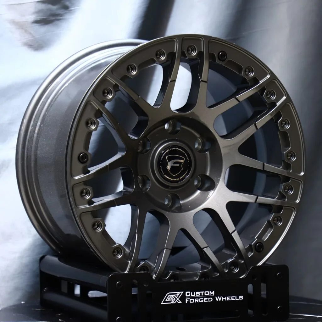 Chevrolet Silverado wheels – Matte Black, angled view