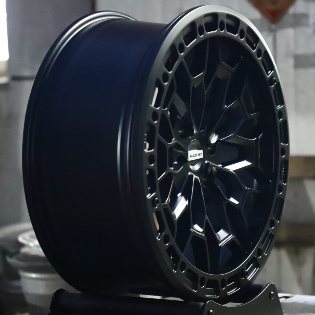 6x135 wheels – Matte Black, side view