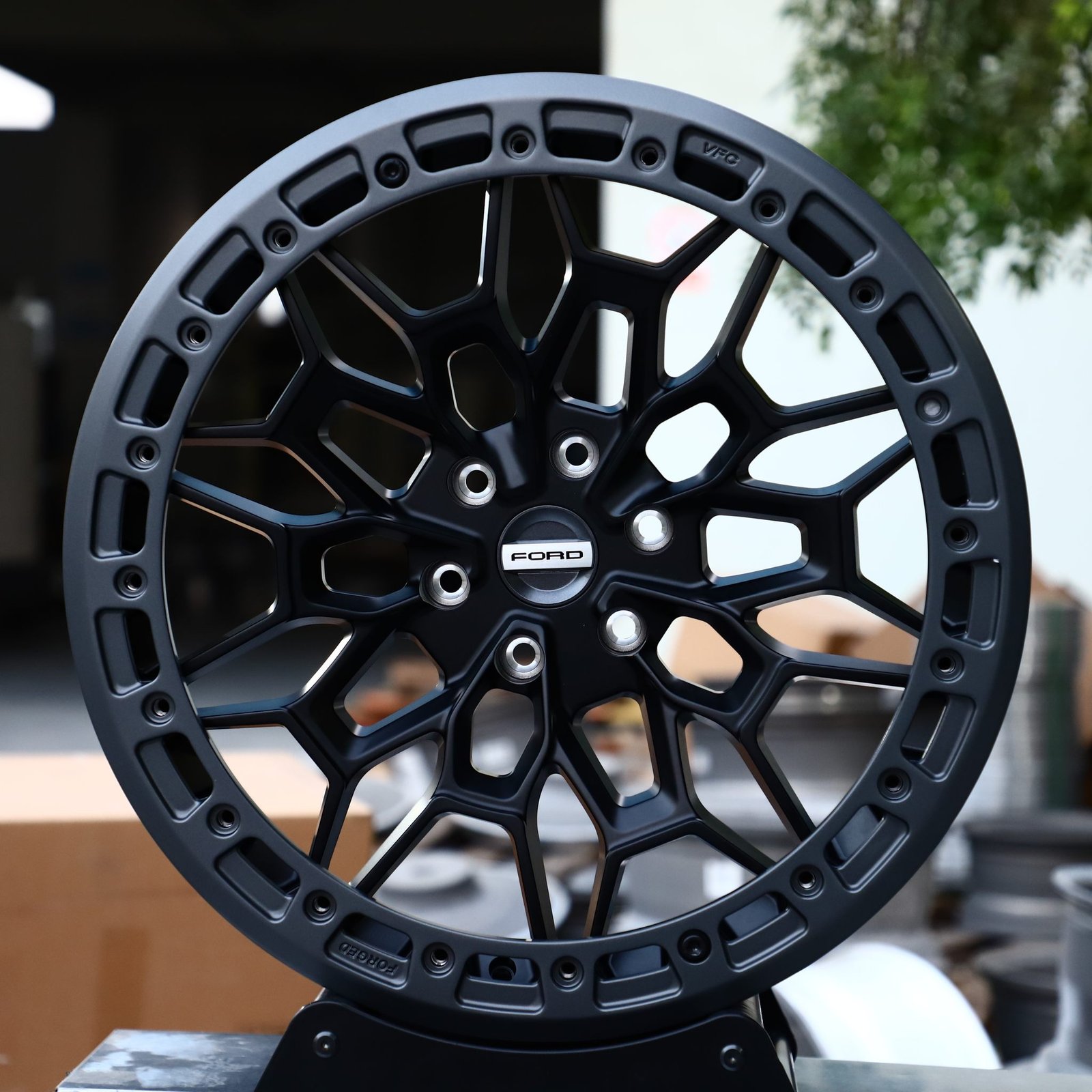 Ford F-150 wheels – Matte Black, front view