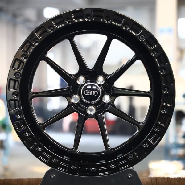 Audi Q5 wheels – Matte Black Custom, front view