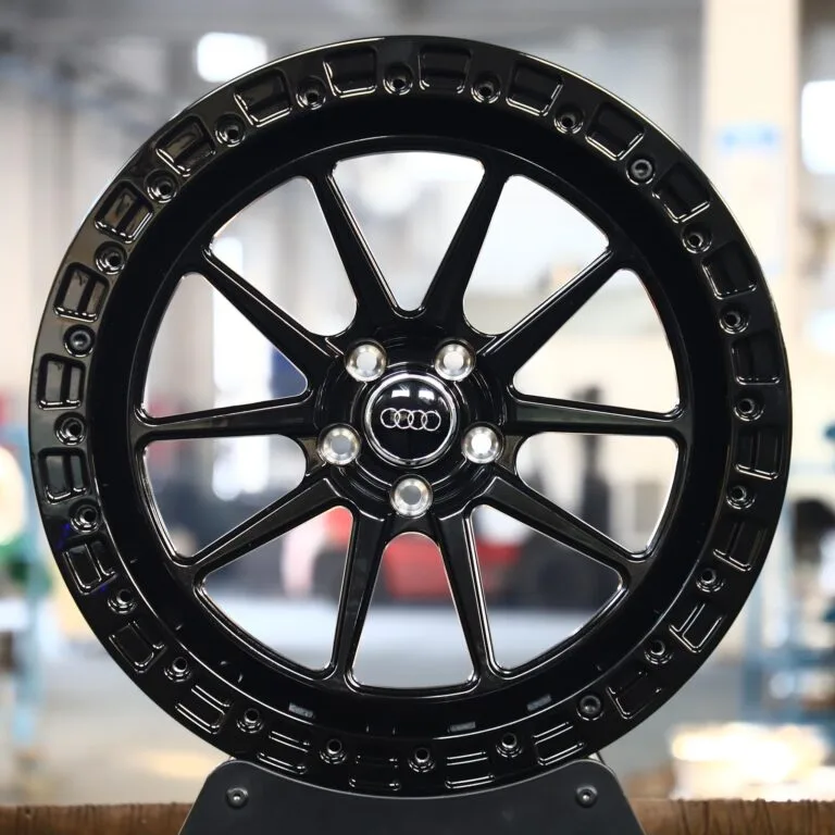 Audi Q5 wheels – Matte Black Custom, front view