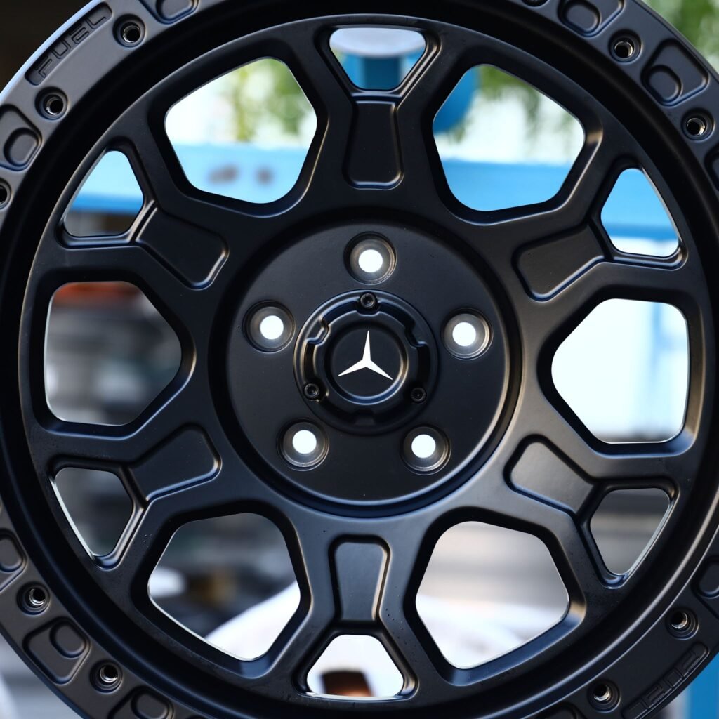 Mercedes-Benz C-Class W206 wheels – Matte Black Custom, lip and barrel detail