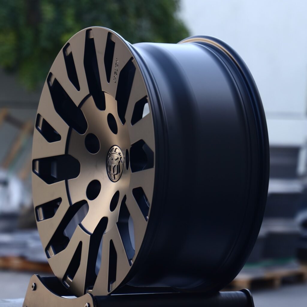 5x120 wheels – Matte Black Custom, side view