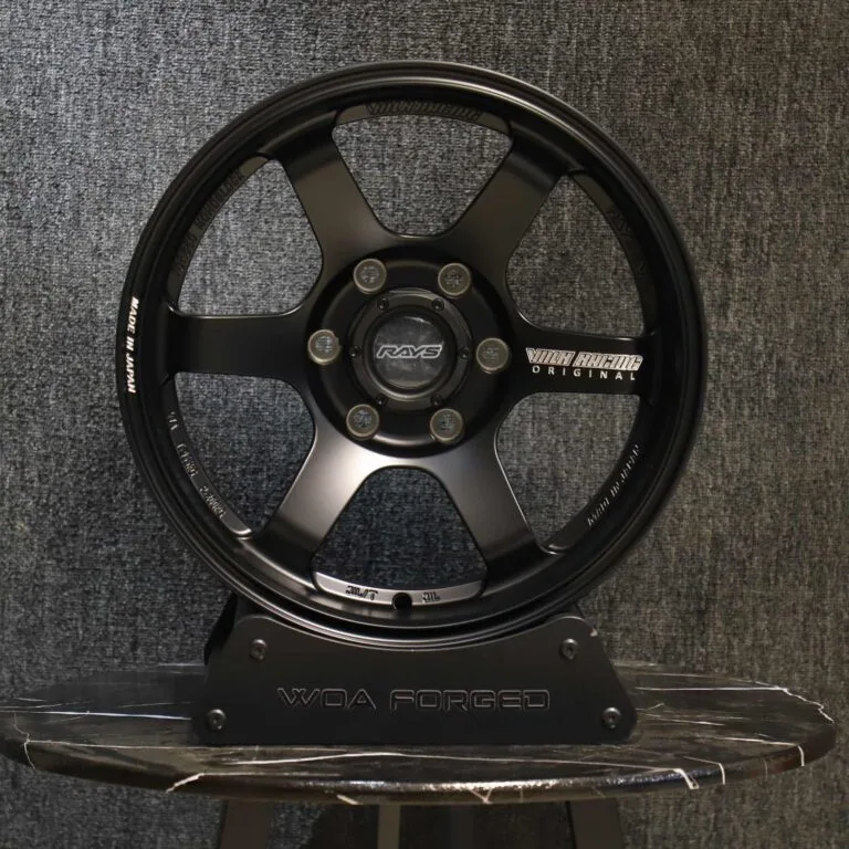 Toyota 4Runner wheels – Matte Black Custom (Rays-Style), front view