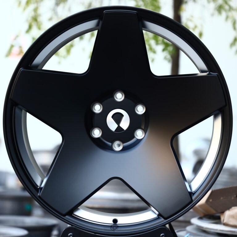 Toyota 4Runner wheels – Matte Black Custom, front view