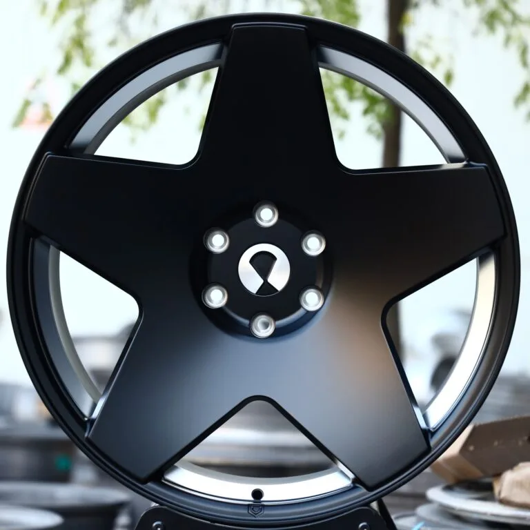 Toyota 4Runner wheels – Matte Black Custom, front view