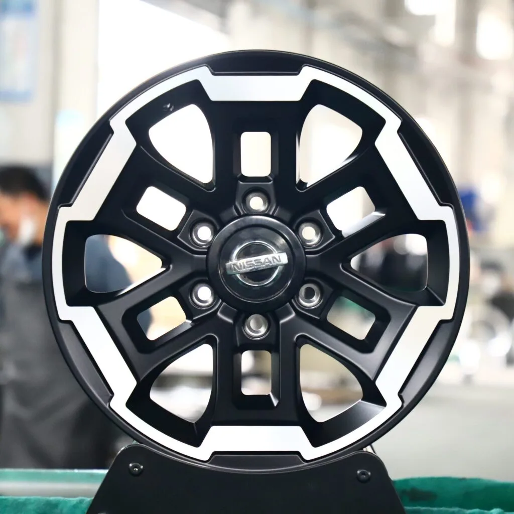 Nissan Titan wheels – Matte Black Custom (Nissan OEM-Style), front view