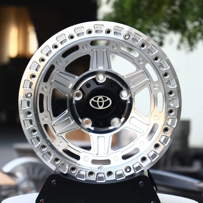 Toyota Tacoma wheels – Matte Black Double-Ring, front view