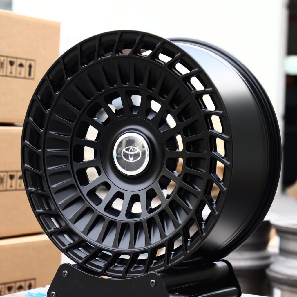 Matte Black Double-Ring Directional Milled Forged Wheels - Toyota Tacoma Fitment (6-Lug) view 2