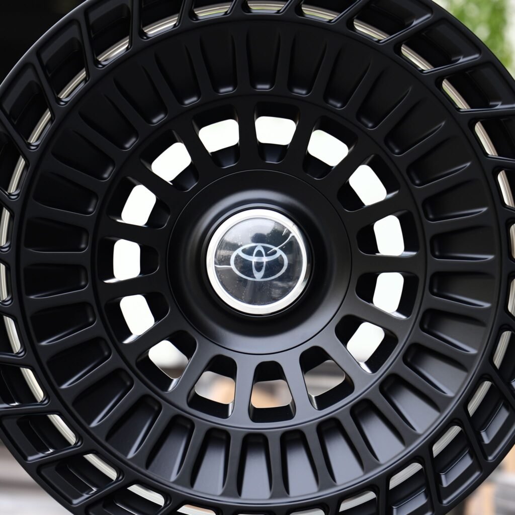 Matte Black Double-Ring Directional Milled Forged Wheels - Toyota Tacoma Fitment (6-Lug) view 4