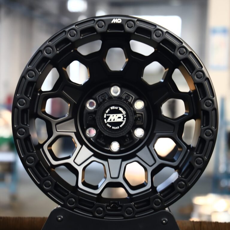Ford F-150 wheels – Matte Black Exposed Bolt Detail, front view