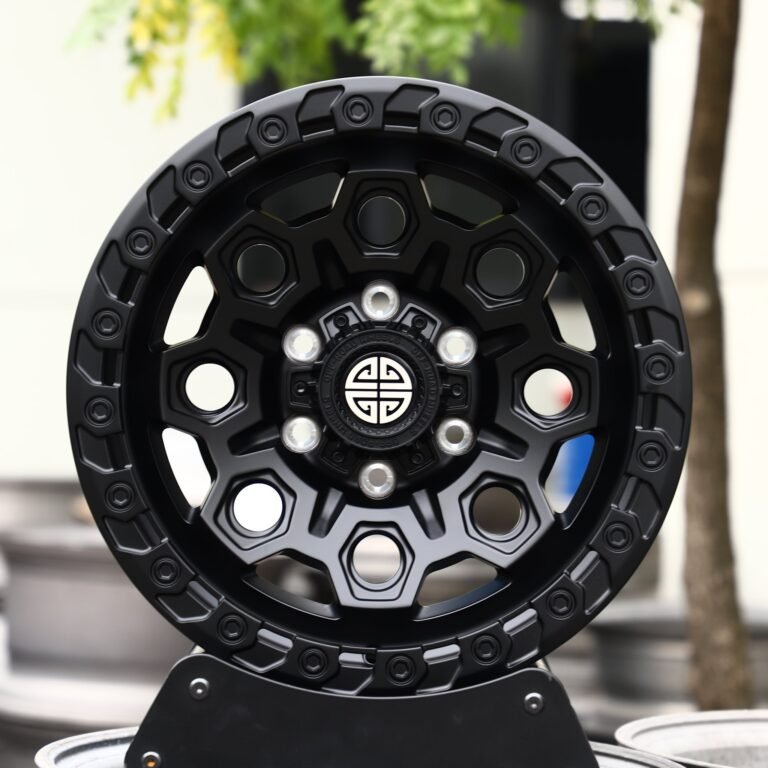 Ford F-150 wheels – Matte Black Exposed Bolt Detail, front view