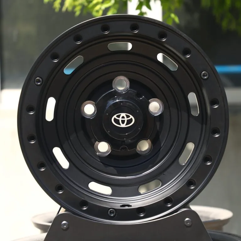 Toyota Tacoma wheels – Matte Black Full-Face, front view