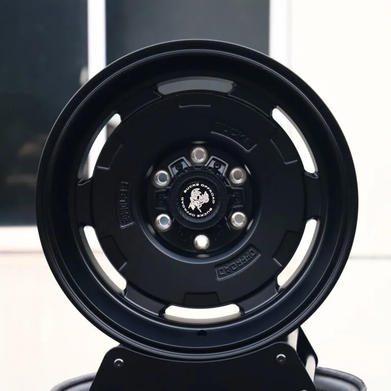 Ford F-150 wheels – Matte Black Full-Face Deep Lip, front view
