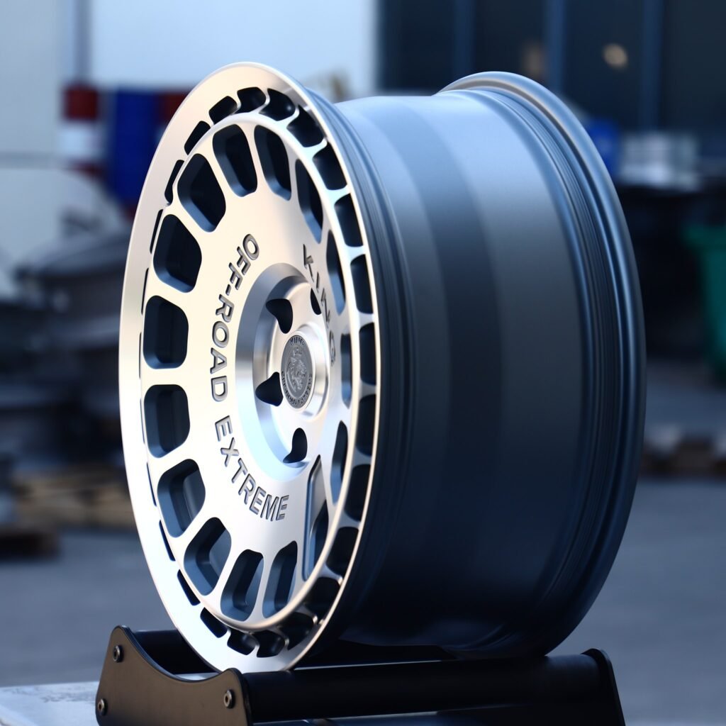 6x135 wheels – Matte Black Full-Face Machined Face, side view