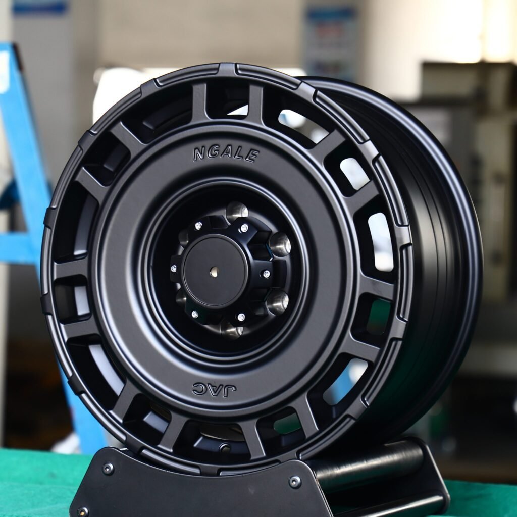 Chevrolet Silverado wheels – Matte Black Full-Face, angled view